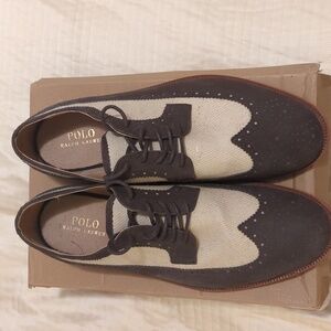 Polo Classic Brown and Cream Men's Wingtip Brouges